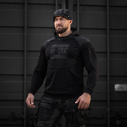 M-Tac кофта Hoodie Combat Black Edition Black Multicam– Милитарист - фото 9