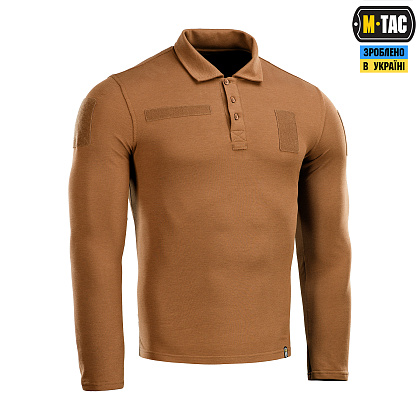 M-Tac поло тактичне довгий рукав 65/35 Coyote Brown– Мілітарист - зображення 3