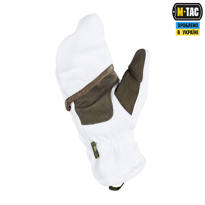 M-Tac рукавички безпалі з клапаном Winter 270 White– Мілітарист - зображення 3
