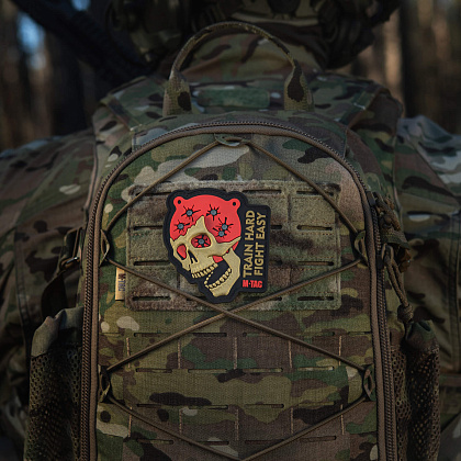 M-Tac нашивка Train Hard Fight Easy PVC Black/Red– Милитарист - фото 16