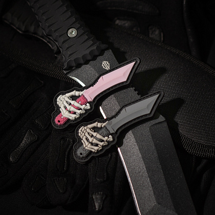 M-Tac нашивка Skeleton Knife PVC Grey– Милитарист - фото 2