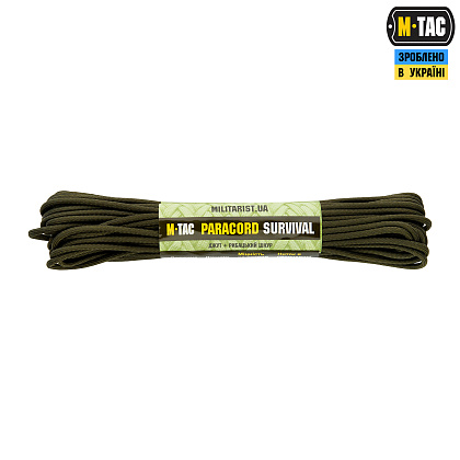 M-Tac паракорд Survival OD Green 15м– Мілітарист - зображення 1