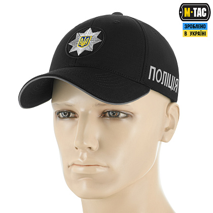 M-Tac бейсболка Полиция Elite Flex рип-стоп Black– Милитарист - фото 1