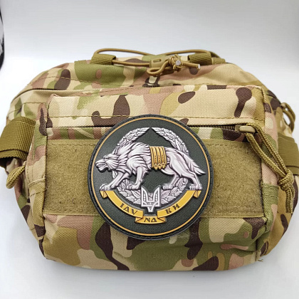 Шеврон ПВХ ССО Іду на ви Вовк об'ємний олива– Мілітарист - зображення 2