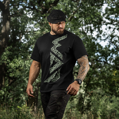 M-Tac футболка WAR Cotton Hard Black/Mint– Мілітарист - зображення 9