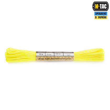 M-Tac паракорд Minicord Neon Yellow 15м– Мілітарист - зображення 2