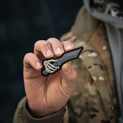 M-Tac нашивка Skeleton Knife PVC Grey– Милитарист - фото 10