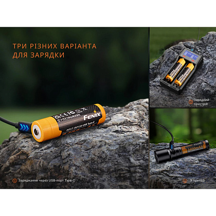 Fenix АКБ 18650 3400 mAh Li-ion V3.0 Type-C– Милитарист - фото 9